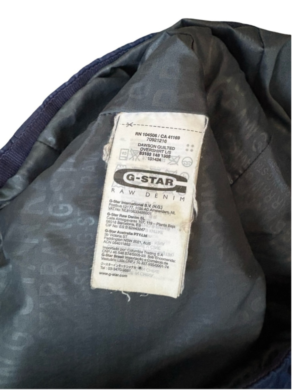 G-Star Dawson Quilted Overshirg Jacket - size L - Picture 6 of 6